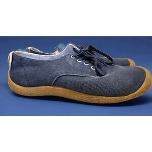 Keen Mosey Derby shoes gum cork sky captain navy blue canvas mens 10.5